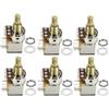 FLEOR 6 pezzi B500K Push Bounce Interruttori Potenziometri Linear Taper Poti FuST in rame corto per chitarra elettrica, basso volume/regolatore del suono