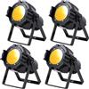 PUZILOZA 4PCS 80W par LED COB Faretto, luce da palco professionale-d/mx con bianco caldo e freddo, luce discoteca stroboscopica per chiesa, concerti, matrimoni, teatro, studio fotografico, Natale
