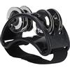 Dioche Piede Tamburello Shaker Set di Tamburi a Percussione Jingle Bell in Metallo Accessori per Strumenti Musicali per Tamburi per Chitarra e Performance di Canto (BLACK)