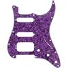 Musiclily Pro 11 Fori Round Corner HSS Strat Battipenna Chitarra Pickguard per USA/Mexican Stratocaster con 4 Vite per Montaggio Humbucking Open Pickup, 4 strati Purple Pearl