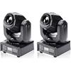 U`King UKing 2 luci a LED per discoteca, DMX 512 RGBW, 8 colori, 9/11 canali per illuminazione da DJ…