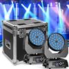 WZYBUTA 36 x 10W Teste Mobili RGBW LED con Flight-case Zoom Wash Luci Discoteca Spot Beam Luci da Palcoscenico Effetto Professionali DJ Disco Luce per Festa Club Natale