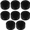 FLEOR Set di 8 manopole per chitarra per Gibson LP e SG, nero con lettera bianca