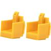 GOWENIC Ago per Giradischi Diamantato Sostituzione di Alta qualità per Audiofili Compatibilità Universale per AT LP60X AT3600L Stilo per Fonografo ABS Giallo (2PCS)