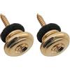 Musiclily Pro 17mm Attacco Bottoni Tracolla Strap Buttons Dorato 2 Pezzi | Acciaio, per Chitarra Elettrica Acustica Classica Ukulele