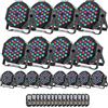 U`King 16 Pezzi Par LED RGB, 36 LED Luci da Palco con Telecomando e Attivato dal Suono, Discoteca Illuminazione Palco per Feste Bar DJ Discoteca Matrimonio Concerti Halloween Natale