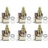FLEOR 6 pz A500K Push Bounce Interruttore Potenziometro Audio Taper Poti Lungo FuST in rame per Chitarra Elettrica Basso/Controllo del Volume