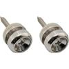 Musiclily Pro 14mm Chitarra Attacco Tracolla Bottoni Tracolla in Acciaio Strap Buttons End Pins per Chitarra Elettrica Acustica Classica Ukulele, Nickel (Set di 2)