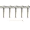 Musiclily Pro 18mm Sellette Ponte Bass in Acciaio Cromato 5 Pezzi | per Basso Elettrico 5 Corde tipo Jazz/Precision