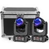 WZYBUTA Confezione da 2 Teste Mobili LED DMX512 RGBW Wash con 1 custodia Fly Case