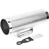 Eujgoov Tipo A Guiro Shaker con Raschietto, 4x12in Alluminio Orff Strumento a Percussione Musical Sand Hammer Guiro Shaker Argento