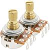 Musiclily Pro A250K Mini Potenziometro Ottone Metrico Split Short Shaft 6,5mm Audio Taper Pots per Chitarra Elettrica ST Tele PB JB Basso(Set di 2)