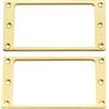 Musiclily Basic Mascherina per Pickup Humbucker Fondo Piatto Dorato 2 Pezzi | Acciaio,per Chitarra Elettrica PRS/Epi