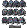U`King 12 Pezzi Par LED RGB, 72W Luci da Palco con Telecomando e Attivato dal Suono, Discoteca Illuminazione Palco per Feste Bar DJ Discoteca Matrimonio Concerti Halloween Natale