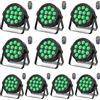 HOLDLAMP 10 pezzi 14 LED Par faro，84W RGBW DMX luce del palco con telecomando Luce da discoteca per DJ Feste Spettacoli Bar Halloween Natale