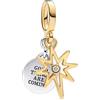 Feitery Santa Charms Compatible with Pandora Braccialetti Giorno di Natale Bead Charm da donna