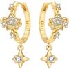 CYMYSS Orecchini Oro Donna in Argento 925 Placcato Oro 18K, Orecchini Dorati Eleganti e Leggeri, Gioielli Donna per Uso Quotidiano, Occasioni Speciali e Regalo