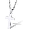 Supcare Collana Croce Uomo Donna, 8 Stili Croce Collana Uomo Acciaio Argento 925, Argento/Nero/Oro Ciondoli per Collane Uomo Croce, Amuleto Collana con Croce Uomo Ciondolo Cristo Religioso Cristiano