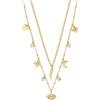 Brosway Collana Donna, Collana in Acciaio e Cristalli con Simbolo Cornetto/cuore/luna/occhio/quadrifoglio | Collezione Chant - BAH46