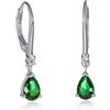 Diamond Treats Orecchini Pendenti Donna Argento 925 con Pietra a Goccia Taglio Pera e Zirconia Cubica, Orecchini Eleganti con Chiusura a Monachella, Placcati Rodio o Oro