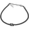 K JEWELS - Infinity, bracciale con nodo centrale da uomo e donna in argento 925, lunghezza 20 cm, Smart Line