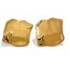 Zayka Jewelry Orecchini donna grandi a bottone in acciaio inossidabile placcati oro 18K