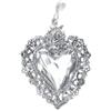 SHALOM - Ciondolo Cuore Votivo, In Argento 925. Altezza 5 Cm