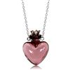 PLIGREAT Collana a forma di bottiglia di profumo a forma di cuore, collana con urna da donna, ciondolo commemorativo a forma di bottiglia a forma di cuore, diffusore di oli essenziali, collana per