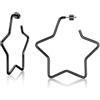 U7 Orecchini Donna Cerchio Pendenti Stella Acciaio Chirurgico 30-100 mm | Orecchini cerchio donna a stella acciaio inossidabile chirurgico, 4 colori, 30/40/50/60/70/80/90/100 mm, regalo per donna