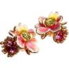 Zayka Jewelry Orecchini donna colorati smaltati in rame placcati oro 14K con perno in argento 925