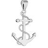 NKlaus Ciondolo Ancora in argento 925 rodiato 28x16mm Amuleto Talismano Marittimo 14826