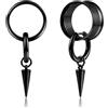 DOEARKO Dilatatori Lobo 1 Paia Dilatatore Piercing Orecchio in Acciaio Inossidabile Nero Cerchio Ear Stretching Piercing Corpo Gioielli per Uomini e Donne 8-22mm