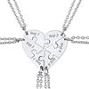 FindChic Collana Cuore Personalizzata a Puzzle 2/3/4/5/6 Pezzi in Acciaio Inossidabile Collana Coppia Famiglia Amicizia Colore Argento Oro Nero Regalo Confezione