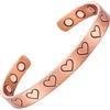 PATPAT Braccialetto Donna Magnetico in Rame con Cuori