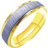 Everstone titani fede nuzial uomini donne maschio femmina coppia anello anello di nozze set Colore bicolore: oro giallo e platino misura 5.5-37.5 6MM 4MM
