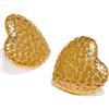 Zayka Jewelry Orecchini donna grandi a bottone in acciaio inossidabile placcati oro 18K