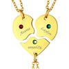FindChic Collana Cuore Personalizzata a Puzzle 2/3/4/5/6 Pezzi in Acciaio Inossidabile Collana Coppia Famiglia Amicizia Colore Argento Oro Nero Regalo Confezione