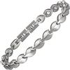YINOX Cavigliera magnetica da donna in titanio con magnete (argento), Titanio
