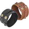 Changor Bracciale in Pelle 2 Pezzi Gioielli Fatti a Mano retrò Regolabili