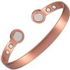YINOX Braccialetto magnetico in rame, adatto per persone di età superiore ai 13 anni, uomo e donna, con 6 magneti, regolabile, 18 cm