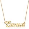 Ursteel Collana con nome personalizzato placcata in oro 14 carati, delicata collana con targhetta con nome, regalo personalizzato per donne, adolescenti