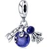 Rimgoris 925 Charm in argento sterling per le donne Bracciali Collana Passaporto da viaggio Macchina fotografica bussola Batteria Vita Auto & Casco Aereo Globo Valigia Dangle Charm Gift