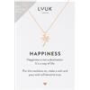 LUUK LIFESTYLE Collane per Donna e Ragazza in Argento Sterling 925, 50 cm | Ciondolo e cartolina HAPPINESS, Regali per Lei, Moglie, Mamma, Amica, Natale, Gioielli alla moda, Argento, Oro e Oro rosa
