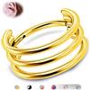 BodyBonita G23 Titanio Cartilagine Orecchino Cerchio 16G CZ Doppio/Triplo Piercing Nariz Septum Anelli Conch Piercing Gioielleria Trago Daith Elica Orecchini Anelli Naso per Donna 8/10/12mm