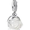 Rimgoris 925 Charm in argento sterling per donne Bracciali Collana Quadrifoglio Zoccolo di mucca Pansy Fiore Viola Petalo Clip Albero di famiglia Gemme colorate Dangle Charm Regalo