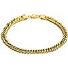 kelistom Cavigliera a catena piatta placcata in oro bianco 14 K, 7 mm, con maglie cubane, per donne e uomini, 9 10 28 cm