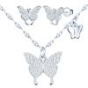 CPSLOVE Elegante Parure di Gioielli di Farfalle in Argento 925 da Donna Moda Collane Ciondoli e Orecchini di Mini Farfalla con Zirconi Collana Corta