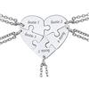 FindChic Collana Cuore Personalizzata a Puzzle 2/3/4/5/6 Pezzi in Acciaio Inossidabile Collana Coppia Famiglia Amicizia Colore Argento Oro Nero Regalo Confezione