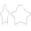 U7 Orecchini Donna Cerchio Pendenti Stella Acciaio Chirurgico 30-100 mm | Orecchini cerchio donna a stella acciaio inossidabile chirurgico, 4 colori, 30/40/50/60/70/80/90/100 mm, regalo per donna