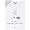 LUUK LIFESTYLE Collane per Donna e Ragazza in Argento Sterling 925, 50 cm | Ciondolo e cartolina HAPPINESS, Regali per Lei, Moglie, Mamma, Amica, Natale, Gioielli alla moda, Argento, Oro e Oro rosa